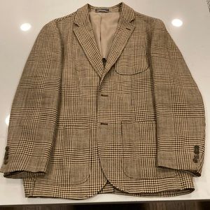 Polo Houndstooth Linen Sports Jacket